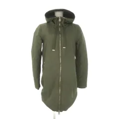 ザラ ベーシック ZARA BASIC OUTERWEAR 中綿 コート S 緑 カーキ フード付き ジップアップ 長袖 /CK1 ■GY70のサムネイル