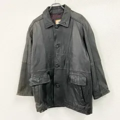 MEN'S ROBO　レザージャケット/レザーコート　こげ茶　ダークブラウン　Ｍサイズ　古着【値引き交渉OK！】のサムネイル