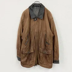 Rotary Group　レザーカーコート　レザージャケット　茶色　ブラウン　48サイズ　古着【値引き交渉OK！】のサムネイル