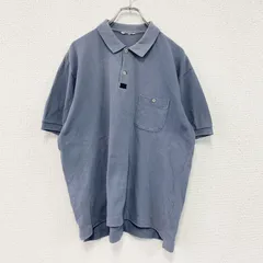 Papas　パパス　半袖ポロシャツ　ブルーグレー　Lサイズ　古着【値引き交渉OK！】のサムネイル