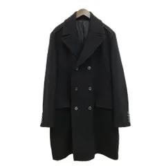 ヒューゴボス HUGO BOSS ウール チェスターコート ダブルブレスト 52 ブラックのサムネイル