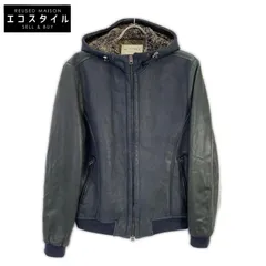 ETRO　エトロ　172-1L503-9878 ブラック ラムレザー 裏地ベア ジャケット　Mのサムネイル