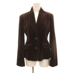 バーバリーブルーレーベル BURBERRY BLUE LABEL テーラードジャケット ベロア 2B 36 茶 ブラウン /JS ■ECG007のサムネイル