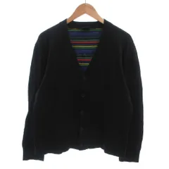 ピーエスポールスミス PS Paul Smith カーディガン メッシュニット ボーダー XL 黒 ブラック /JS ■ECG007のサムネイル