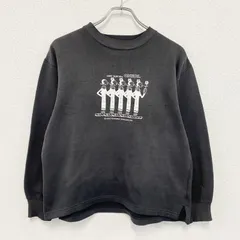 GIANNI VALENTINO　ジャンニ・ヴァレンティノ　ポパイ　Olive Oyl　スウェット/トレーナー　キャラクター　フェード　黒　ブラック　Mサイズ　古着【値引き交渉OK！】のサムネイル