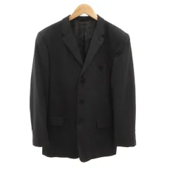 ダナキャランニューヨーク DKNY テーラードジャケット ストライプ 40 黒 ブラック 青 ブルー /JS ■ECF007のサムネイル
