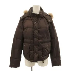 グリーンレーベルリラクシング ユナイテッドアローズ green label relaxing 美品 ダウンジャケット ファー キルティング フーデッド ボタン開閉 38 ブラウン  /MXのサムネイル