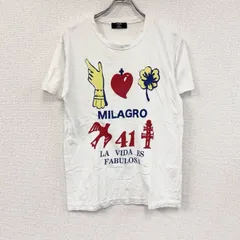 Cabane de ZUCCa　カバンドズッカ　半袖プリントTシャツ　シングルステッチ　白　ホワイト　古着【値引き交渉OK！】のサムネイル