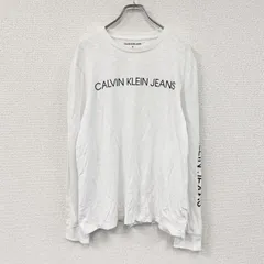 Calvin Klein Jeans　カルバンクラインジーンズ　長袖Tシャツ/ロンT　白　ホワイト　Mサイズ　古着【値引き交渉OK！】のサムネイル