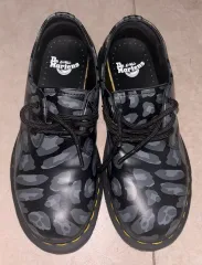 DR. MARTENS ドクターマーチン 1461 ディストーテッド ヒョウ柄 レオパード プリント オックスフォード シューズ ブラックのサムネイル