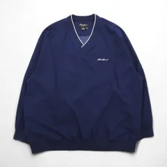 Eddie Bauer ピステ プルオーバー ナイロンジャケット L ネイビー ポリエステル 撥水 ワンポイントロゴ刺繍 サイドポケットのサムネイル