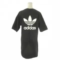 アディダスオリジナルス adidas originals ワンピース L 黒 ブラック 半袖 トレフォイルロゴ バックプリント /AO21 ■ECA005のサムネイル