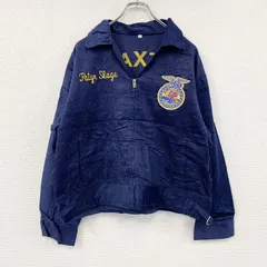FFAジャケット　ファーマーズジャケット　コーデュロイジャケット　レプリカ　リメイク　刺繍　紺　ネイビー　古着【値引き交渉OK！】のサムネイル