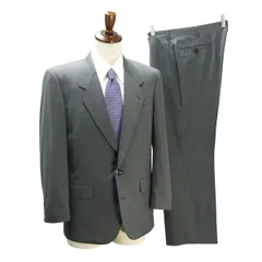 PIERRE BALMAIN CERRUTI 1881 2つボタン シングルスーツ A4 S 緑がかったグレー ストライプ ツータック 春秋冬 FQ-J1186-01 6NG040 【送料無料】【中古】【メンズビジネス】202607のサムネイル