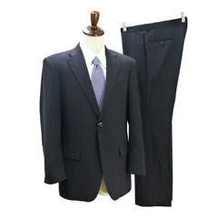 YUKI TORII HOMME 2つボタン シングルスーツ AB5 M ダークネイビー ストライプ ワンタック WASHABLE 春夏 NYT27111-13 6NG053 【送料無料】【中古】【メンズビジネス】202607のサムネイル