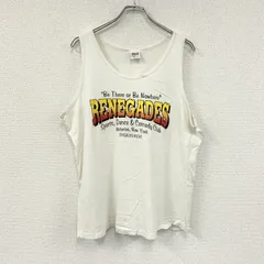 anvil　アンビル　タンクトップ/ノースリーブ　白　ホワイト　XLサイズ　古着【値引き交渉OK！】のサムネイル