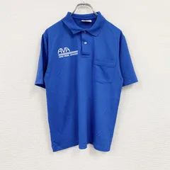 Hanes　ヘインズ　半袖ポロシャツ　シングルステッチ　ヴィンテージ　青　ブルー　Mサイズ　古着のサムネイル