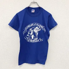 RUSSELL ATHLETIC　ラッセルアスレチック　半袖プリントTシャツ　ヴィンテージ　シングルステッチ　青　ブルー　Lサイズ　古着のサムネイル