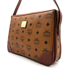 【美品✨】MCM Vintage Visetos Monogram ShoulderBag Cognac エムシーエム ヴィンテージ ヴィセトス モノグラム ショルダーバッグ コニャックのサムネイル