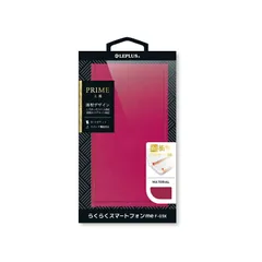 らくらくスマートフォン4  F-04J / me F-03K 薄型PUレザーフラップケース「PRIME」 ピンク 【mst-18422】 【★A】のサムネイル