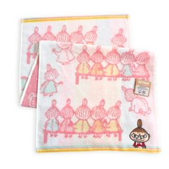 【匿名配送料込】リトルミイときょうだいたち フェイスタオル（34×80cm）オーガニックコットン／ムーミン 刺繍 SEK抗菌防臭加工