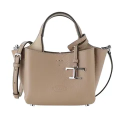 TOD’S ショルダーバッグ トッズ Tタイムレス レザー バッグ マイクロ レディース 2WAY トートバッグ ミニ ハンドバッグ クロスボディ ベージュ XBWAPAFL000QRIのサムネイル