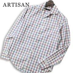 ARTISAN アルチザン コムサ系最高峰★ 通年 長袖 チェック柄 シャツ Sz.S メンズのサムネイル