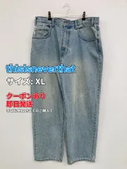thisisneverthat ディスイズネバーザット デニムパンツ XL ブルー フルレングス 無地 ワイド・ルーズ テーパード ハイウエスト ヴィンテージ メンズのサムネイル