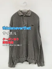 thisisneverthat ディスイズネバーザット ポロシャツ L グレー 無地 長袖 メンズ レディースのサムネイル