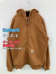 Carhartt カーハート パーカー S ブラウン コットン 無地 ワンポイント ブランドロゴ ジップアップ 長袖 メンズ レディースのサムネイル