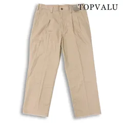 未使用★ TOPVALU トップバリュ イオン 通年★ ツイル タック テーパード スラックス パンツ Sz.88 メンズのサムネイル