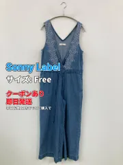Sonny Label サニーレーベル つなぎ/オールインワン Free ブルー 無地 レース 袖なし スタンダード ストレート レディースのサムネイル