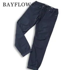 23SS★ BAYFLOW ベイフロー 通年★ ストレッチ イージー デニム ジョガー パンツ ジーンズ Sz.4 メンズ 紺 ネイビーのサムネイル