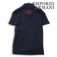 EMPORIO ARMANI エンポリオ アルマーニ UNDERWEAR 春夏★ 半袖 バック ロゴ スキッパー ポロシャツ Sz.S メンズ ネイビーのサムネイル