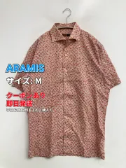 ARAMIS アラミス シャツ/ブラウス M ピンク コットン その他総柄 ミドル丈 半袖 レギュラーカラー メンズのサムネイル