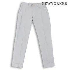 NEWYORKER ニューヨーカー × 鹿島アントラーズ 2016-2nd★ 春夏 ストライプ スラックス パンツ 日本製 Sz.70 メンズのサムネイル