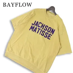 BAYFLOW ベイフロー JACKSON MATISSE★ 5分袖 ビッグシルエット ウォッシュ加工 スウェット Tシャツ トレーナー Sz.4 メンズのサムネイル