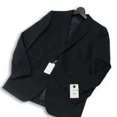 【新品 未使用】 P.S.FA パーフェクトスーツファクトリー 春夏★ ストライプ テーラード ジャケット Sz.92A5 メンズ 黒のサムネイル