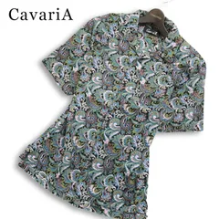 CavariA キャバリア 春夏★ 半袖 ペイズリー 総柄 オーバーサイズ シャツ Sz.46 メンズのサムネイル