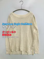 American Eagle Outfitters アメリカンイーグルアウトフィッターズ ニット/セーター XS ホワイト コットン ナイロン ウール・ニット ニット 無地 ミドル丈 長袖 Uネック レディースのサムネイル
