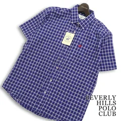 【新品 未使用】 BEVERLY HILLS POLO CLUB ビバリーヒルズポロクラブ 半袖 ボタンダウン チェック シャツ Sz.M メンズのサムネイル