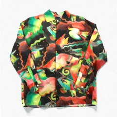 VERSACE 80年代 イタリア製 シャツ S マルチカラー 総柄 アート 比翼 VERSACE JEANS COUTUREのサムネイル