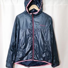 (^w^)b コロンビア Columbia ナイロン ジャケット 210 PM3554 Lサイズ ネイビー ピンク ウインドブレーカー パーカー フーディー 軽量 登山 アウトドア キャンプ スポーツ 古着 メンズ レディース ユニセックス OM13453WT