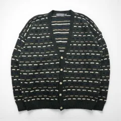 90s USA Vintage Cardigan Vネック アクリル ニット カーディガン XL マルチカラー DAVID TAYLOR90年代 USA製のサムネイル