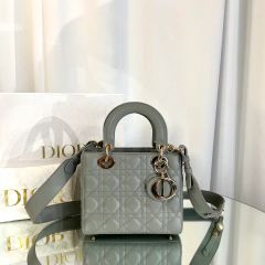♪可愛い♡ Dior レディディオール ミニ グレー - メルカリ