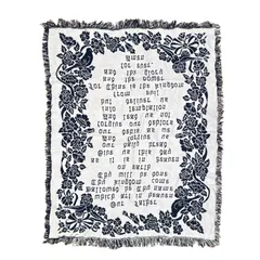 vintageラグ ブランケット マルチカバー タペストリー キリスト教 主の祈り メッセージ 宗教 Rug Blanket Christian 3841のサムネイル