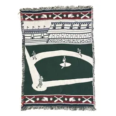 vintageラグ ブランケット マルチカバー タペストリー ベースボール 野球 試合 バット Rug Blanket Baseball 3845のサムネイル