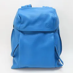 M04-k067 LOEWE ロエベ アナグラム カーフレザ― Tバックパック リュック ブルーのサムネイル