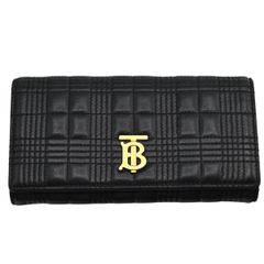 美品】現行 バーバリー ローラ フラップ長財布 TBロゴ キルティング 本