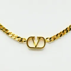 美品 valentino garavani ヴァレンティノガラヴァーニ Vロゴ GP ネックレス ゴールド M07-k161のサムネイル